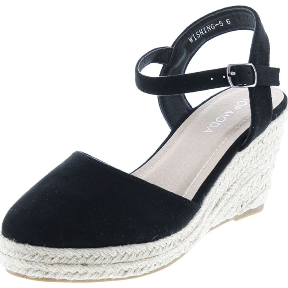 TOP Moda Wishing-5 Black Womens sandals 6 NEW
